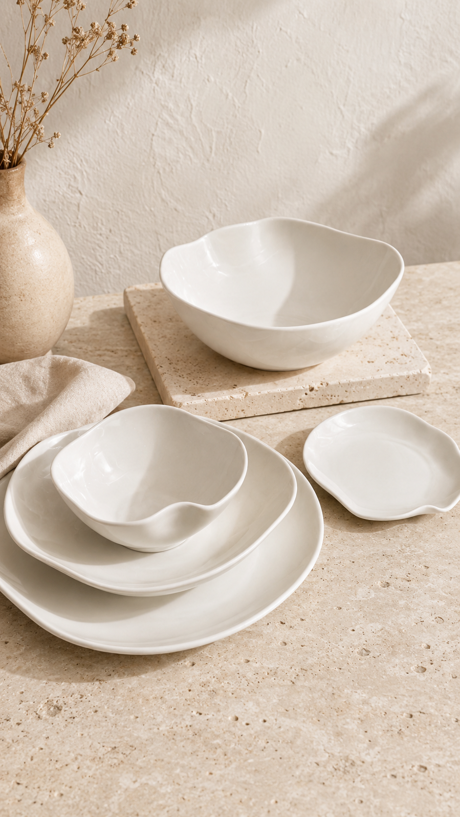 Organic Dinerset | wit | 6 persoons