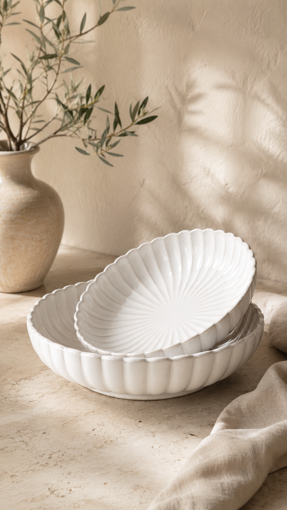 Bloomy Lotus serveerschaal | 2 stuks | 24-28 cm