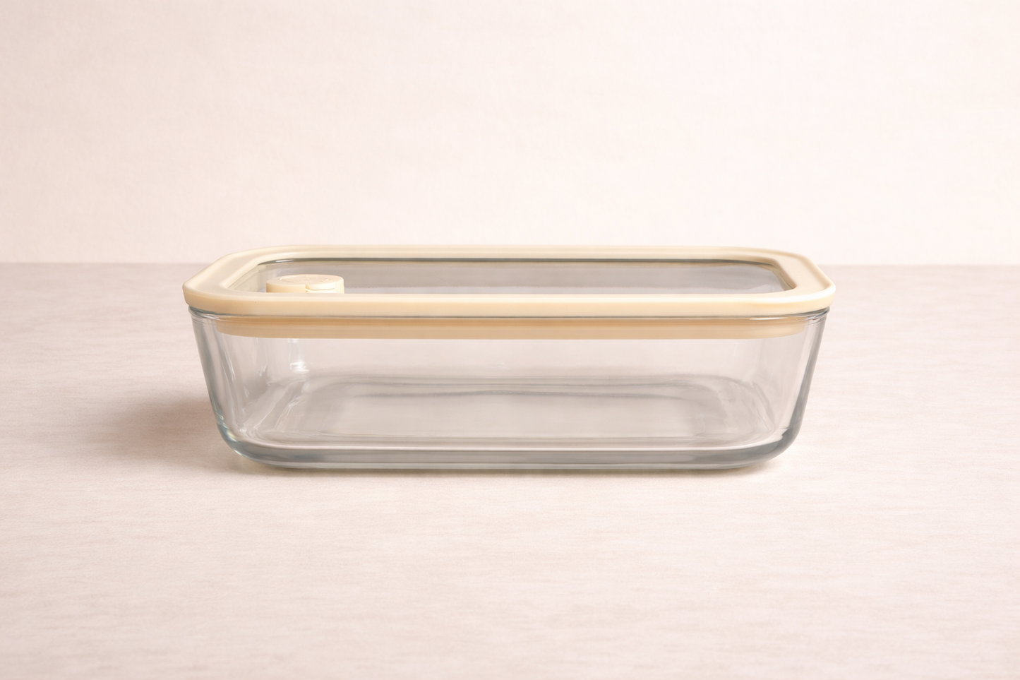 Vershoudbak rechthoekig |  610 ml | Beige-transparant