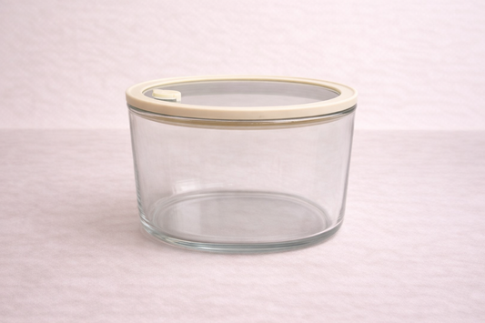 Vershoudbak rond |  1650ml | Beige-transparant