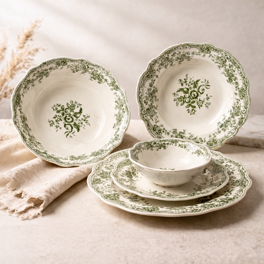 Vintage - Serviesset - 25 Delig - Groen