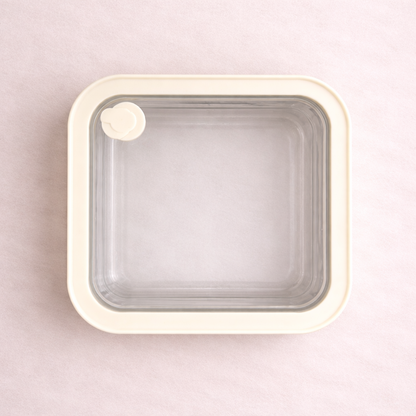 Vershoudbak rechthoekig |  610 ml | Beige-transparant