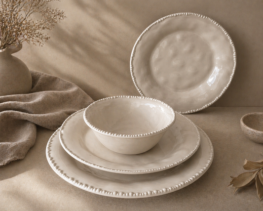 Pearls serviesset 24-delig voor 6 personen – beige