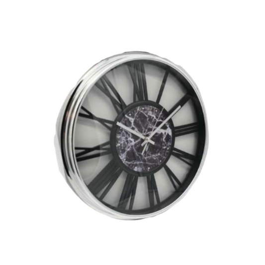 Wandhorloge Zilver/Zwart