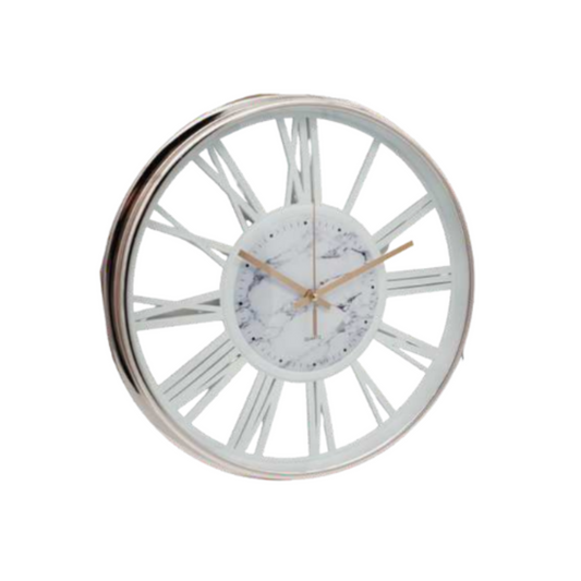 Wandhorloge Brons wit