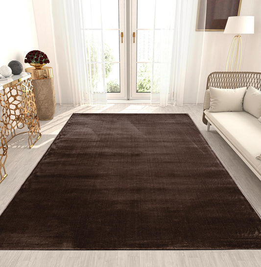 Velvet Warm Brown Vloerkleed