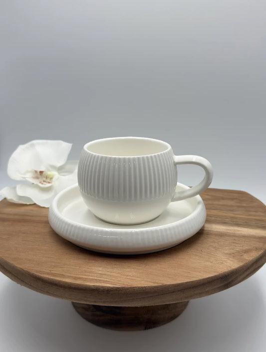 Chubby lines - Koffieset - 12 delig - 200ml